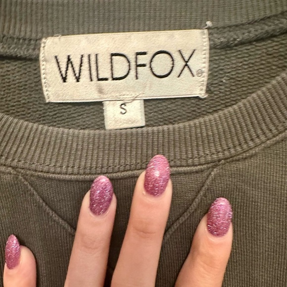 Wildfox “Wild At Heart” Green Sweater with Tiger/Stud Embellishment Design-Small - Picture 4 of 6